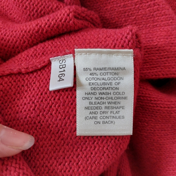 Red Snowman Applique Christmas Cardigan Sweater‎ size Large Susan Bristol - Picture 5 of 7